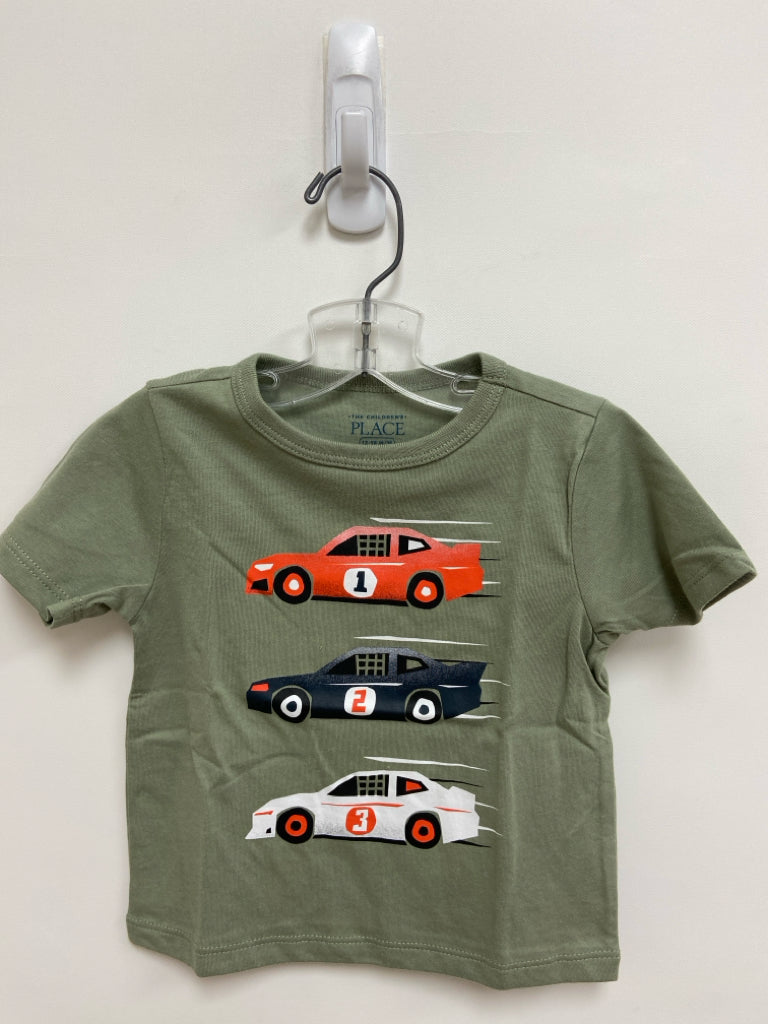 The Place SIZE 12-18M Sage Red/White Cars Boy&