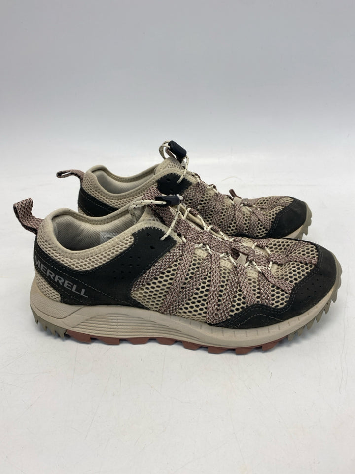Merrell US Shoe Size 9 Cream Perforated Sneakers