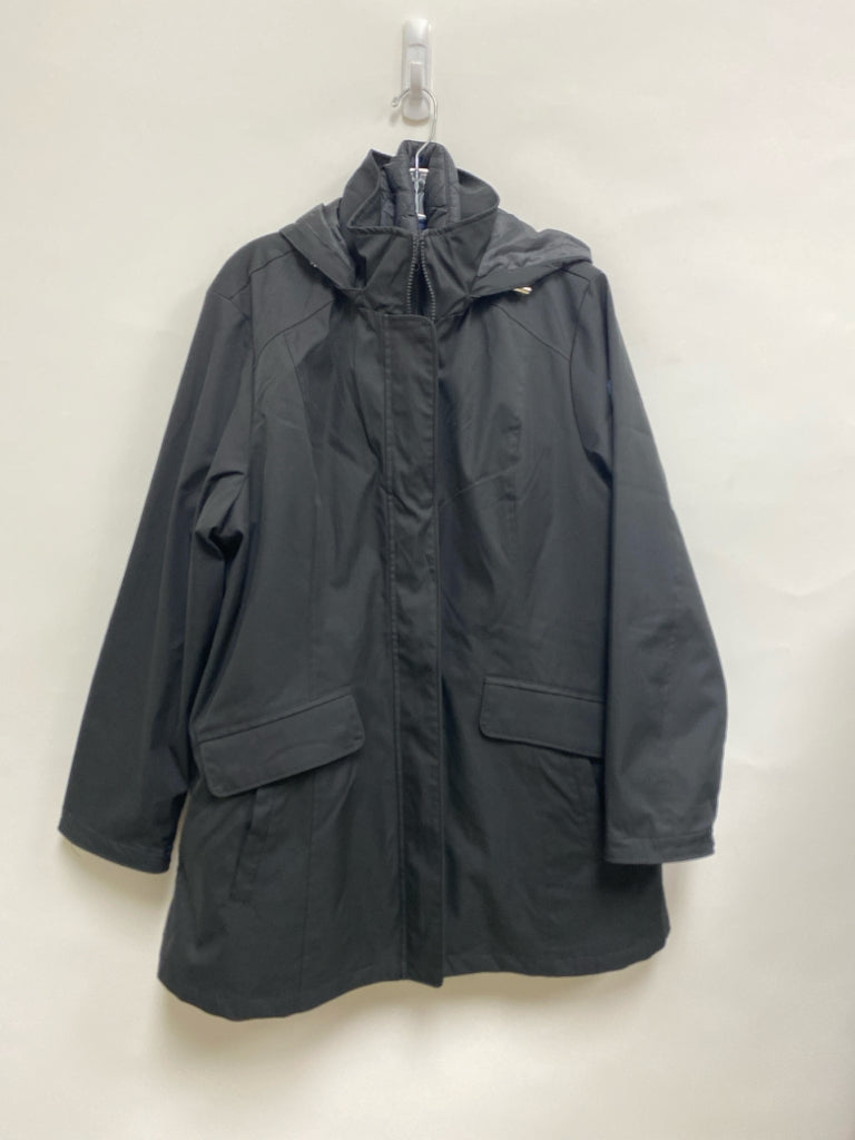 Lands End Size XL Black Hooded Ladies Jacket