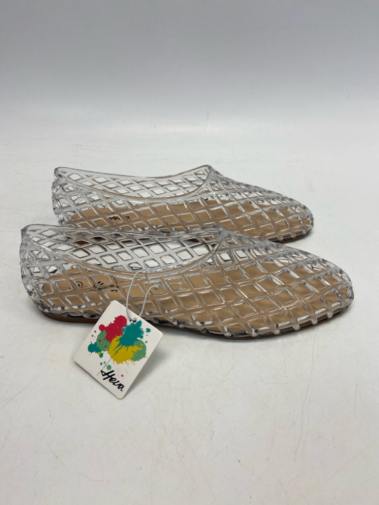 NWT Heva  Size 8 Clear Jelly Flats
