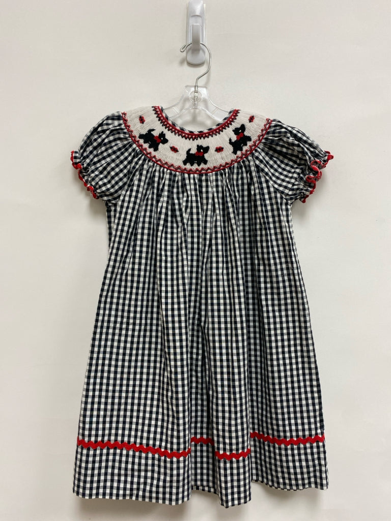 Marmellata SIZE 4T White/Black Smocking Short Sleeve Girl&