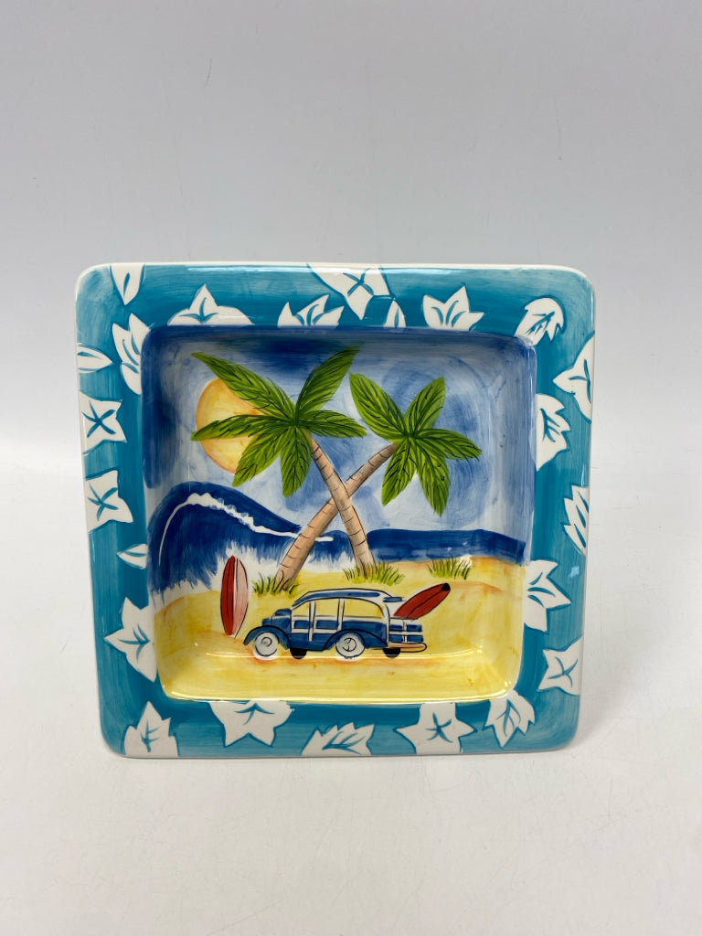 Blue/Yellow Green Tropical Ceramic Bowl(s)