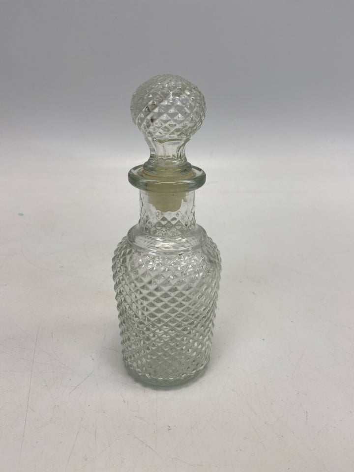 Avon Clear Knobby Glass Bottle
