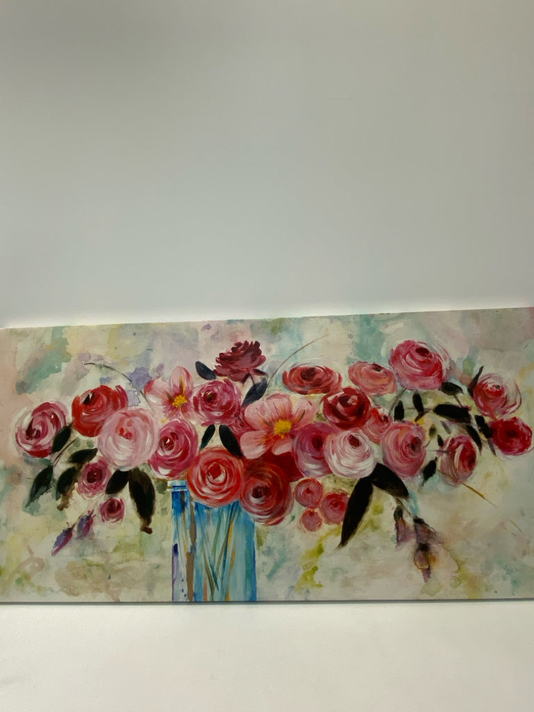 Pink/White Blue/Multi Canvas Art