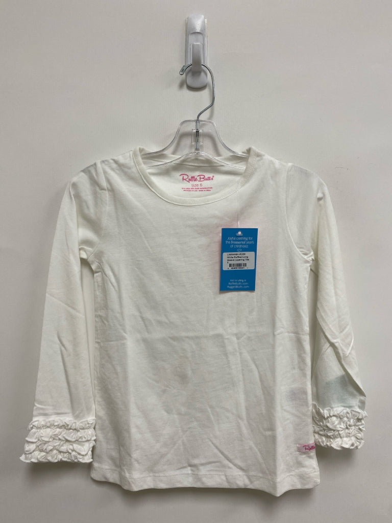 NWT Ruffle Butts SIZE 6 White Ruffles Girl&