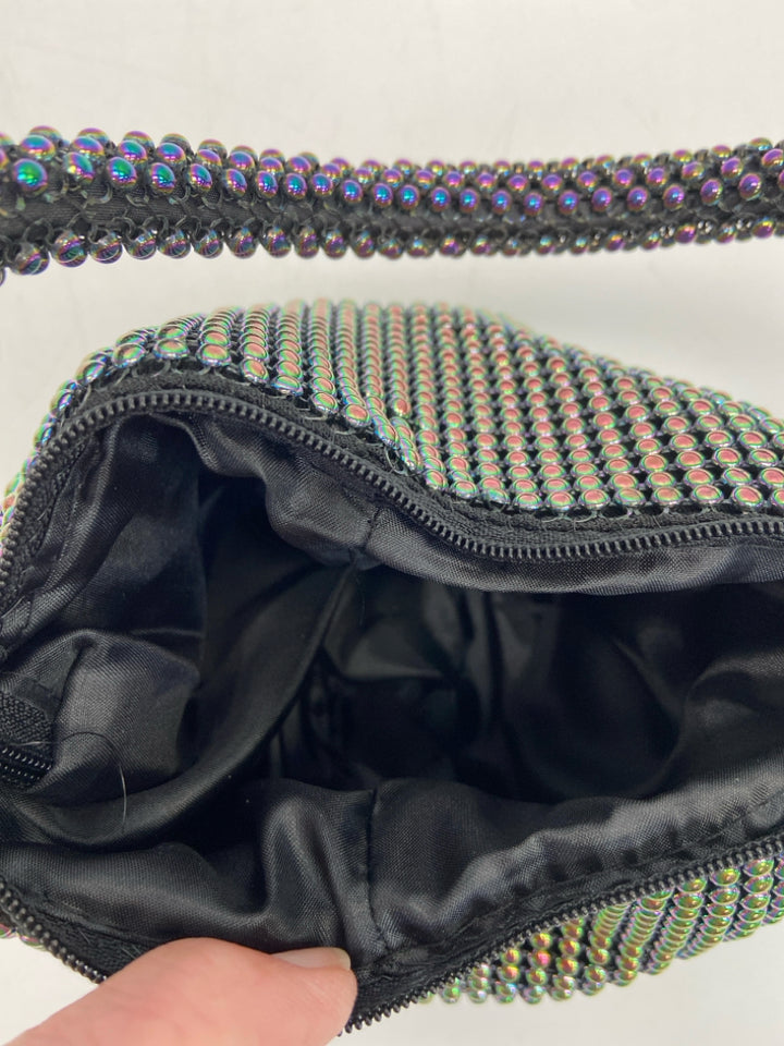 Multi-Color Iridescent Beaded Handbag