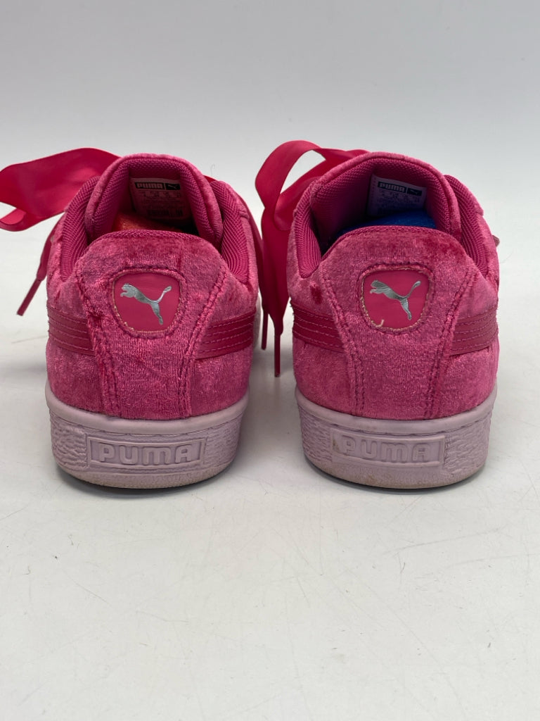 Puma US Shoe Size 7 Hot Pink Lace-up Sneakers