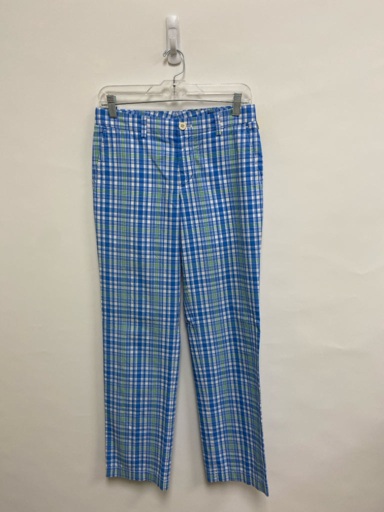 Vineyard Vines SIZE 28 Blue/White Green Plaid Boy&