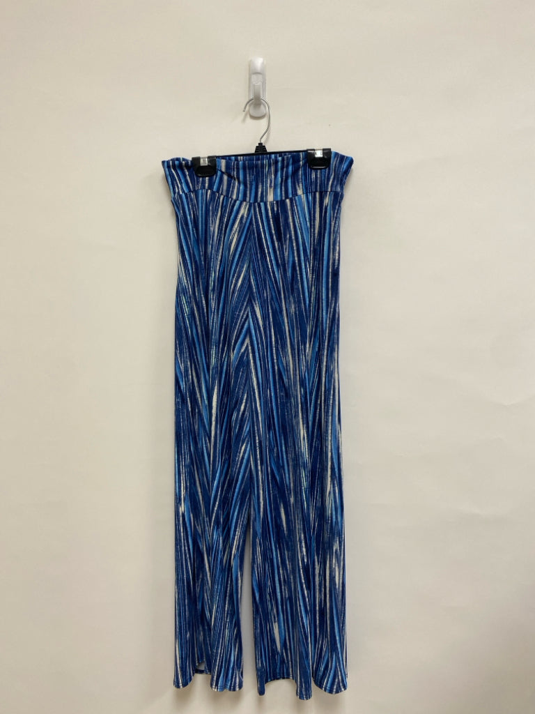Clara Sun Woo Size M Blue White Lines Ladies Pants