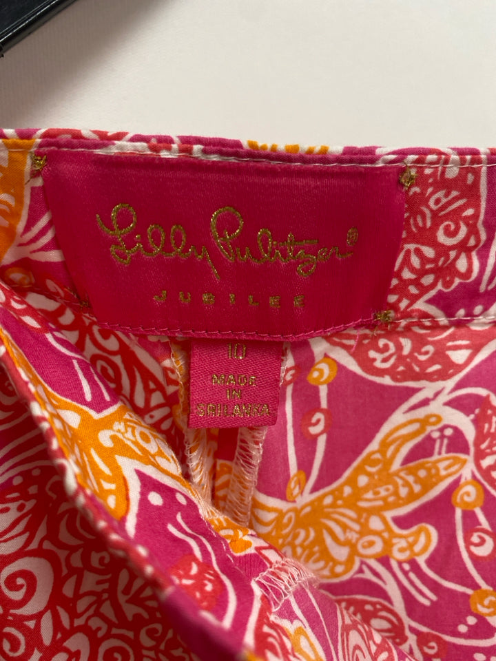 LILLY PULITZER Size 10 Pink Orange Fish Ladies Pants