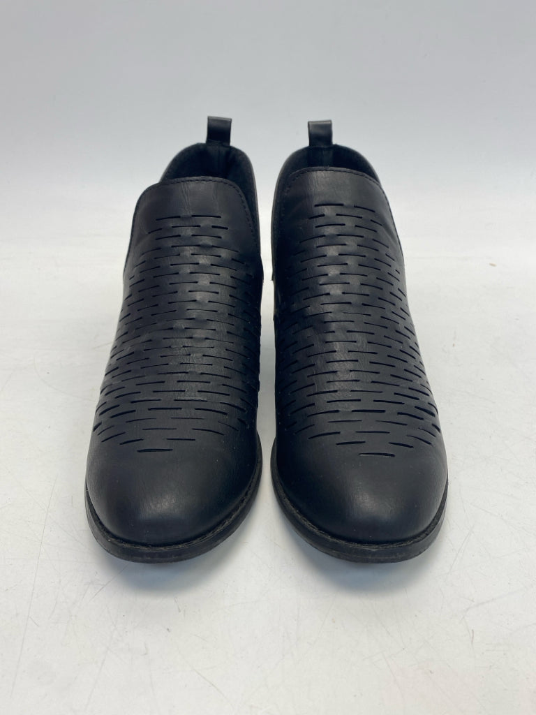 US Shoe Size 6.5 Black Perforated Boots