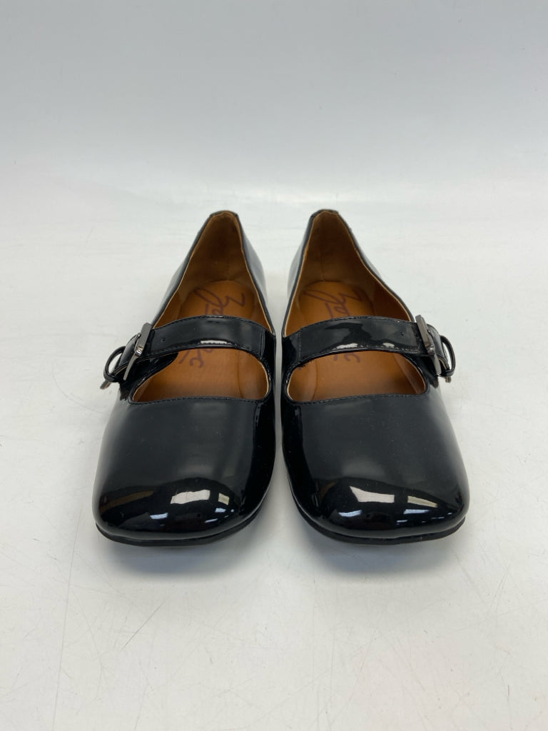 NWOT  Size 8 Black Buckle(s) Patent Flats