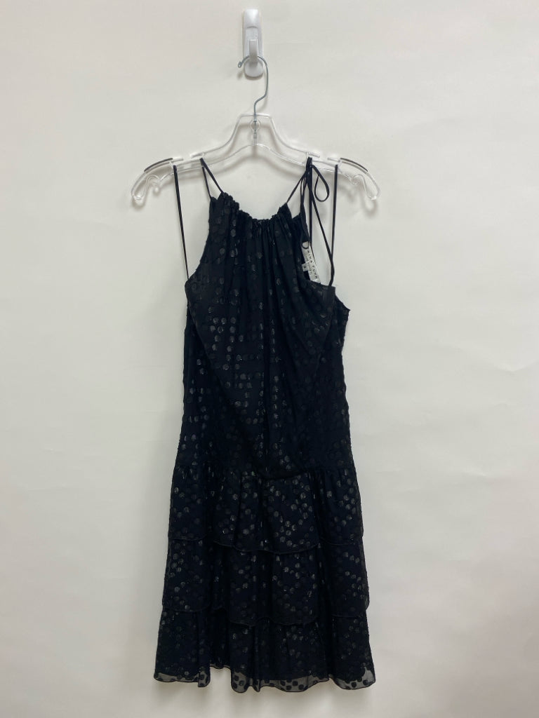 Trina Turk Size 8 Black Circles Sleeveless Silk Blend Ladies Dress