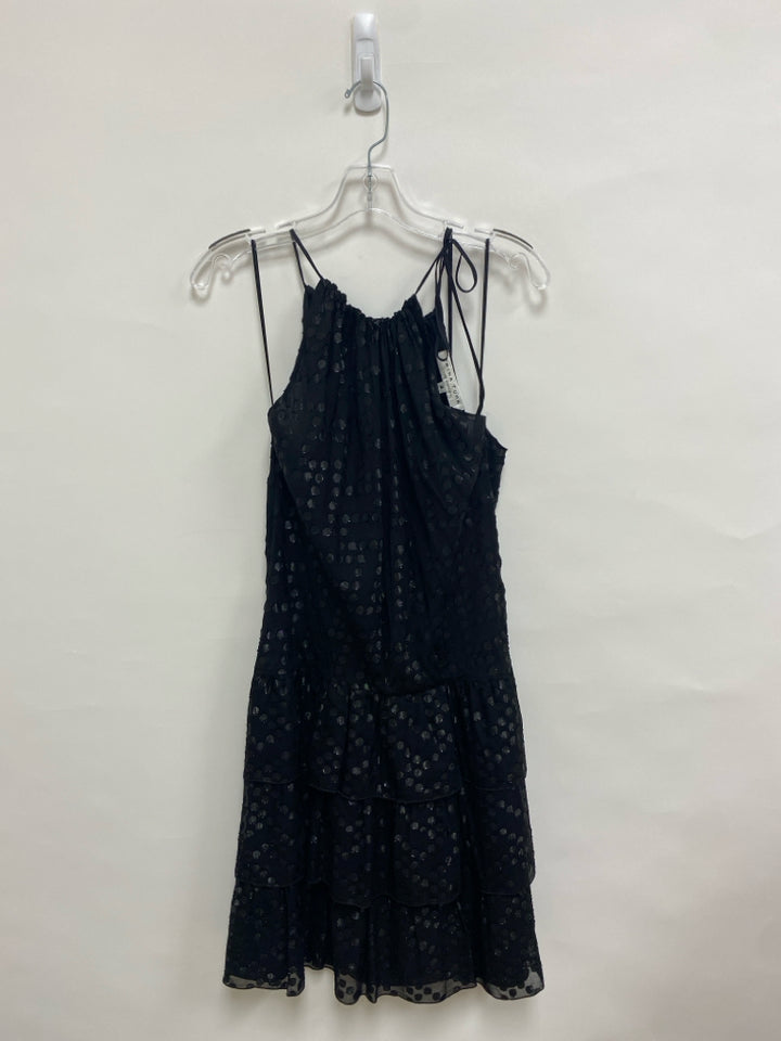 Trina Turk Size 8 Black Circles Sleeveless Silk Blend Ladies Dress
