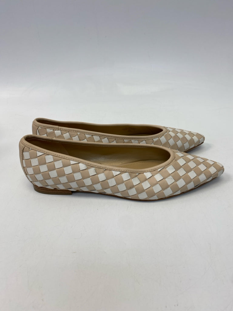 Marc Fisher  Size 8 Nude White Checkered Flats