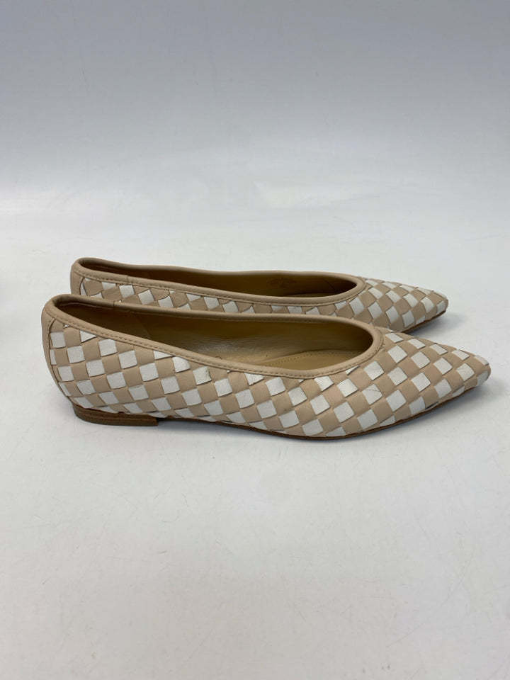 Marc Fisher  Size 8 Nude White Checkered Flats