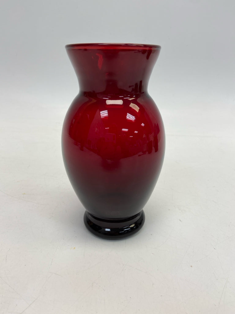 Red Glass Vase