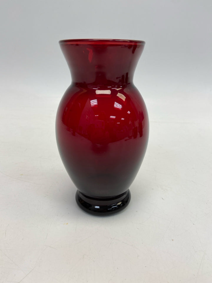 Red Glass Vase