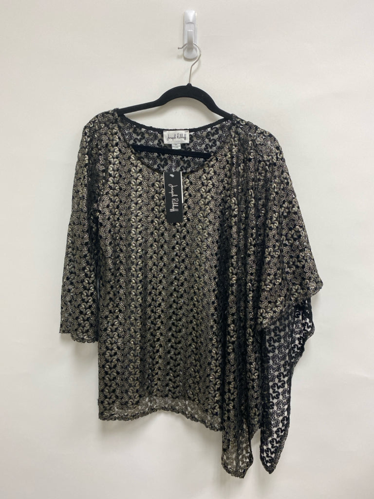 NWT joseph ribkoff Size S Black Silver Lace Ladies Sweater