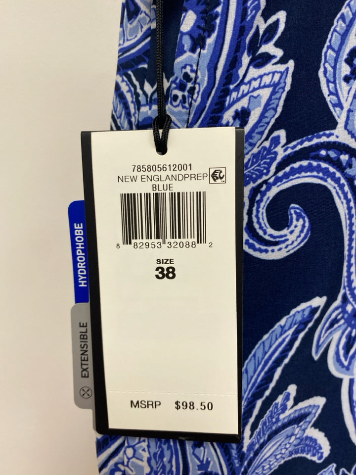 NWT Ralph Lauren Size 38 Navy/Blue White Paisley Men&