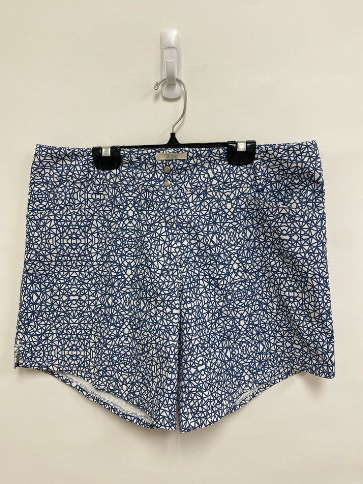 Adidas Size 12 White Slate Blue Mosaic Athletic Shorts