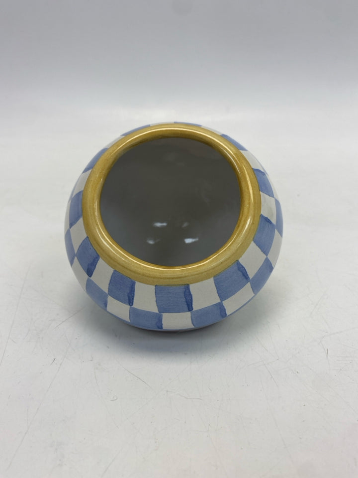 MacKenzie-Childs Blue/White Yellow Slanted Pottery Misc. Kitchen