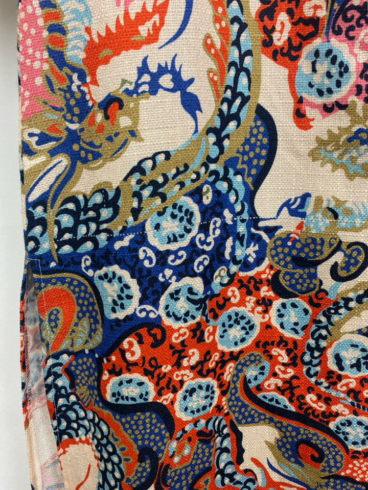 CK Bradley Size S Beige/Blk Red/Multi Abstract Maxi Ladies Dress