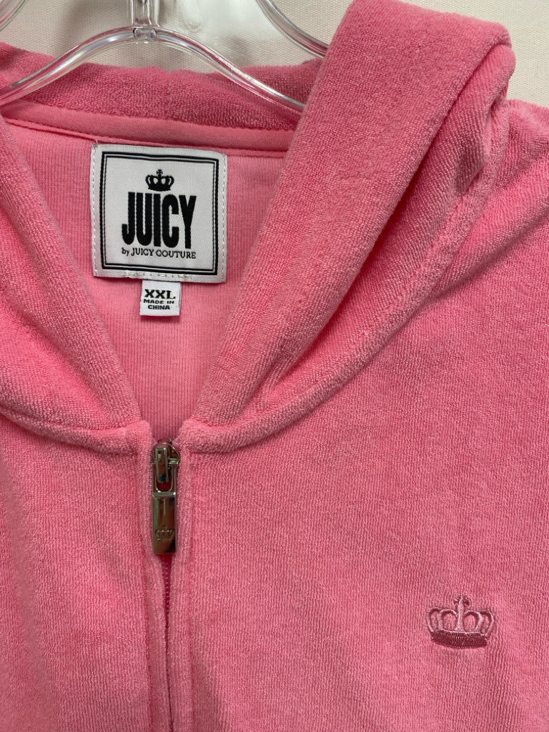 NWT Juicy  SIZE  XXL Pink Zip Down Hooded Plus Size Jacket