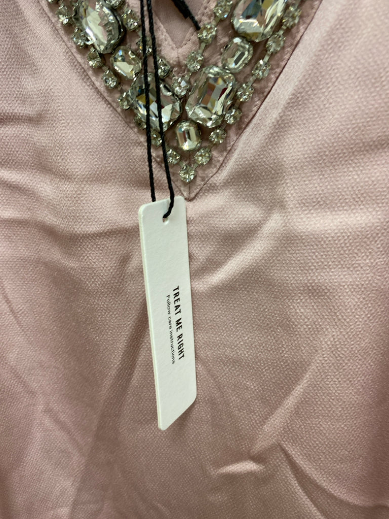 NWT Express Size M Pink Rhinestone Tank Ladies Top