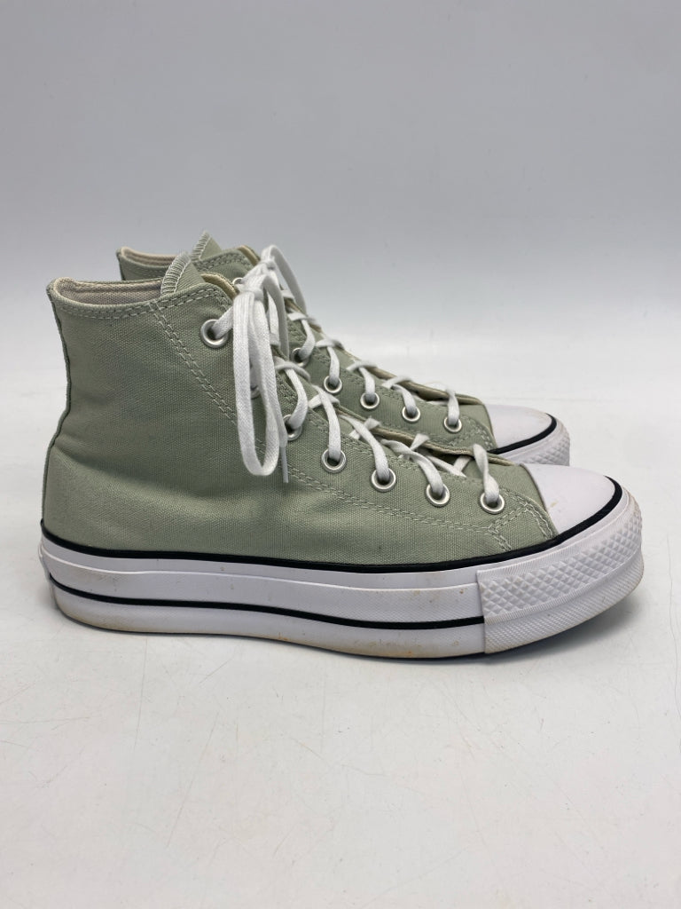 Converse US Shoe Size 8.5 Mint Green Lace-up Sneakers