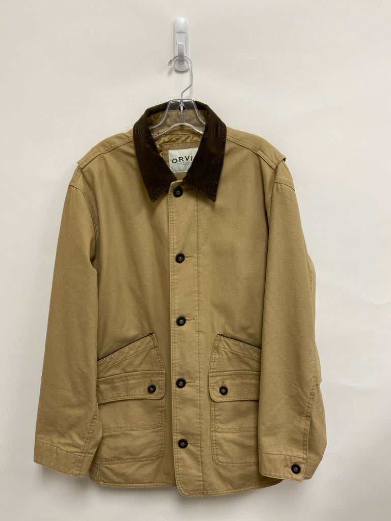 Orvis Size L Tan Button Up Men&