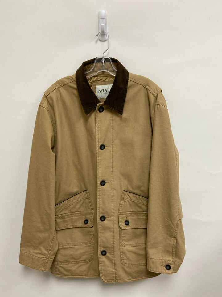 Orvis Size L Tan Button Up Men&
