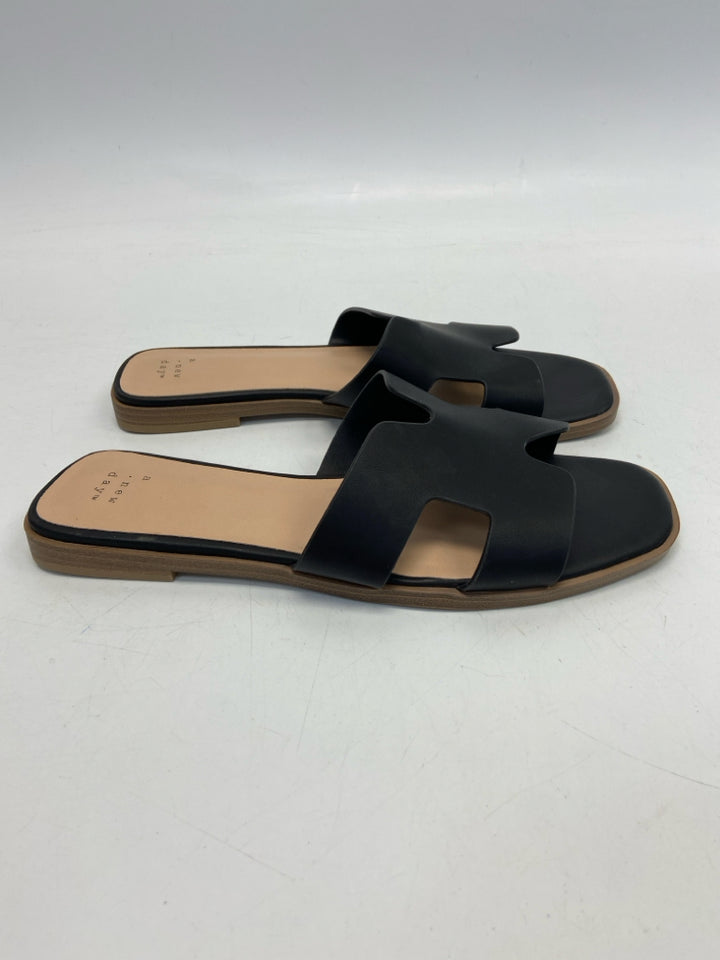 a new day  Size 8.5 Black Sandals