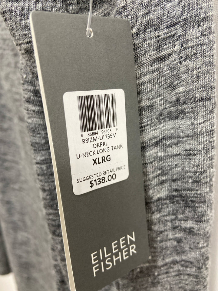 NWT Eileen Fisher Size XL Gray Sleeveless Ladies Top