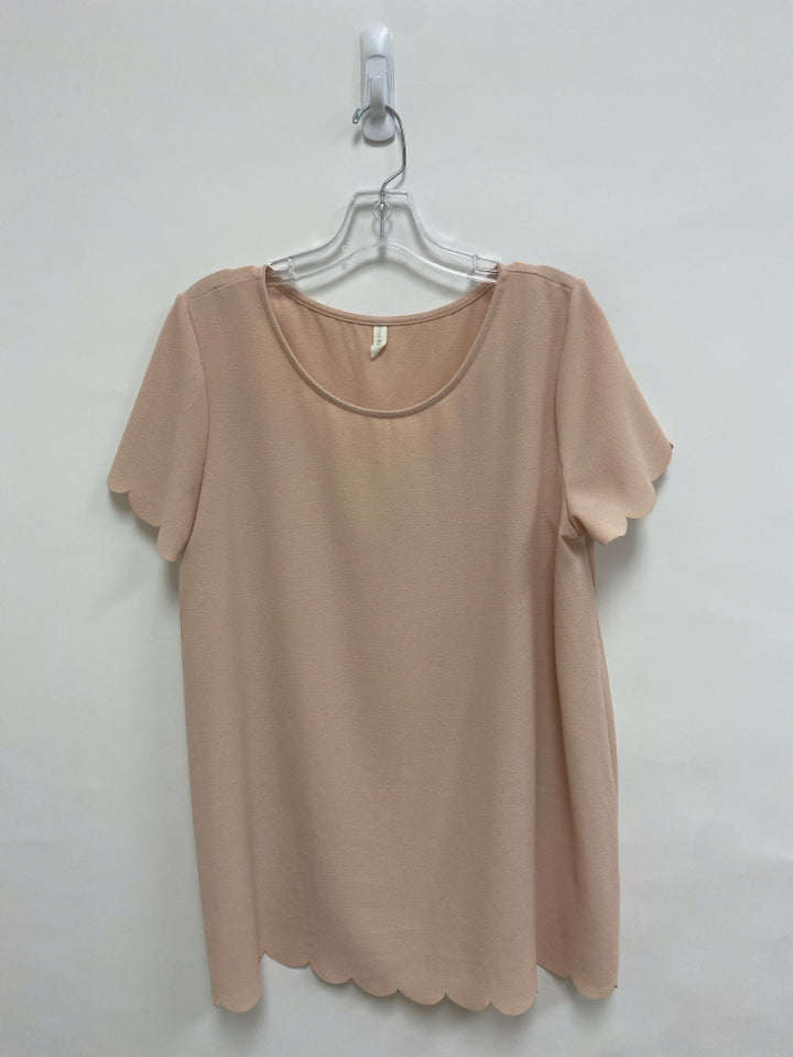 PINK BLUSH Size M Dusty Coral Texture Maternity Top