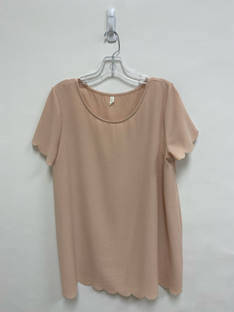PINK BLUSH Size M Dusty Coral Texture Maternity Top