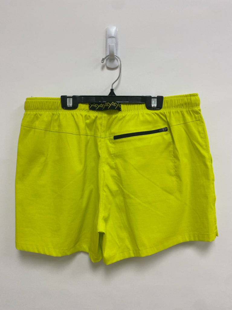 North Face Size L Neon Yellow Pull-on Ladies Shorts