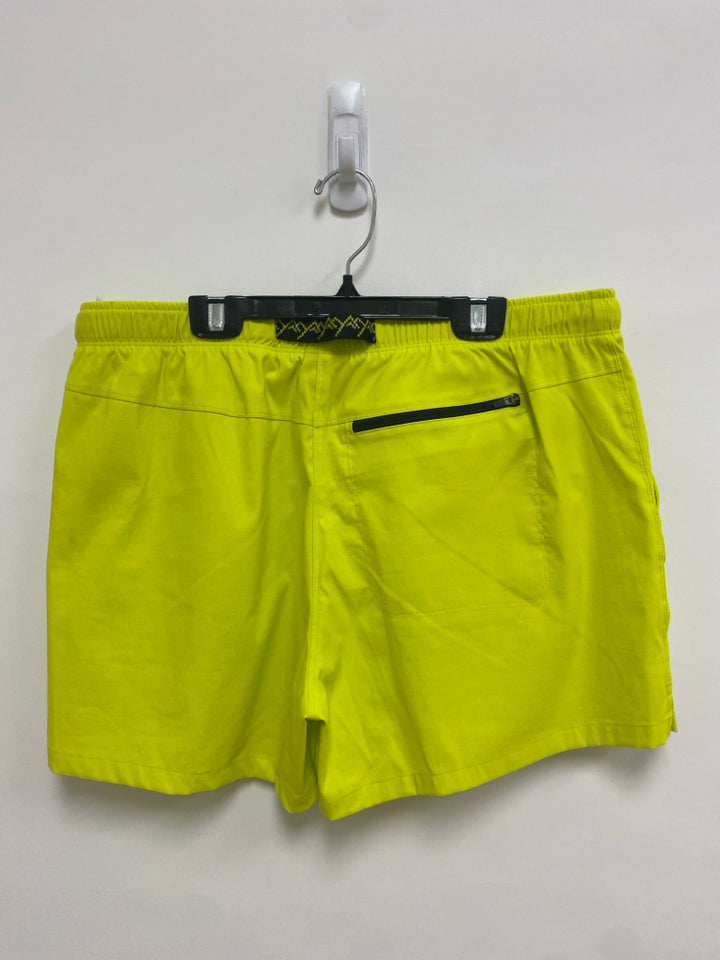 North Face Size L Neon Yellow Pull-on Ladies Shorts