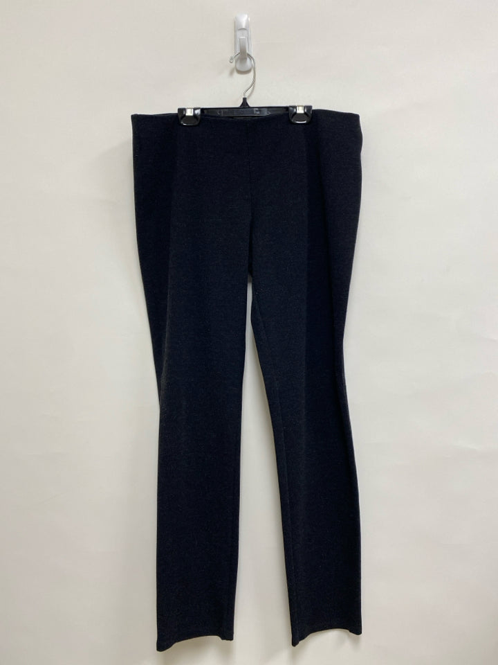 Eileen Fisher Size L Charcoal Pull-on Ladies Pants