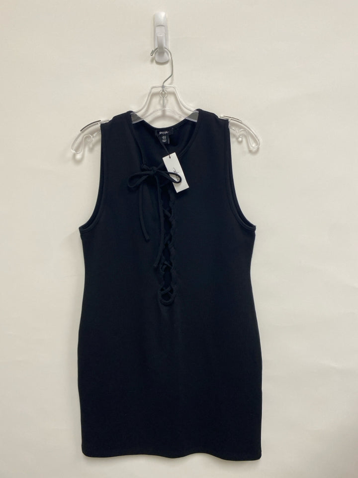 NWT NASTY GAL Size 14 Black Lace-Up Sleeveless Ladies Dress