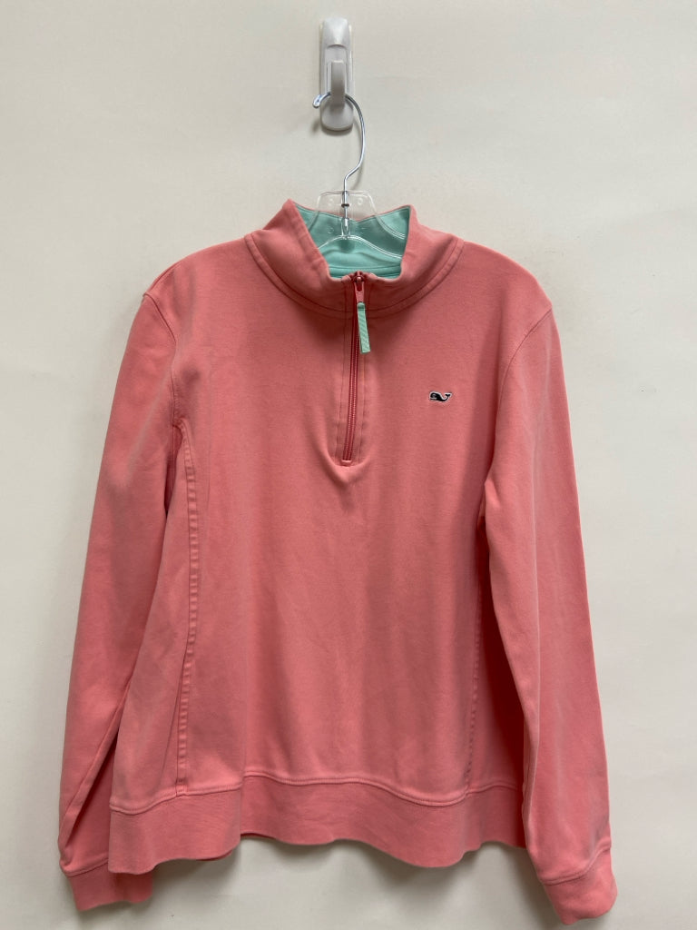 Vineyard Vines SIZE M Pink Quarter Zip Girl&