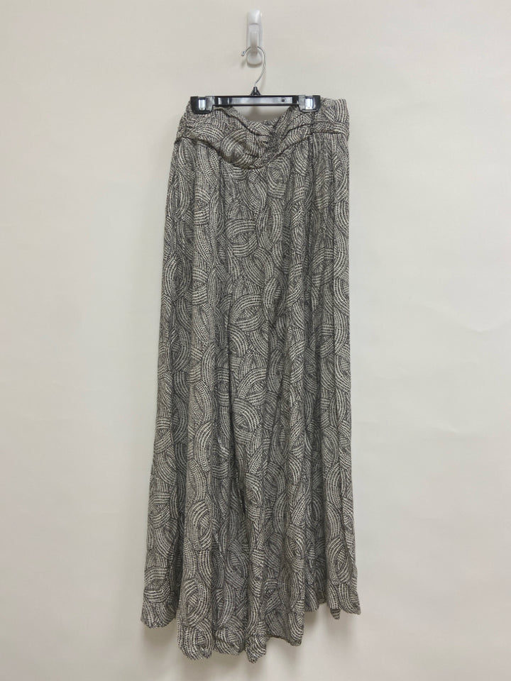 Anthropologie Size 14 Gray White Print Ladies Pants