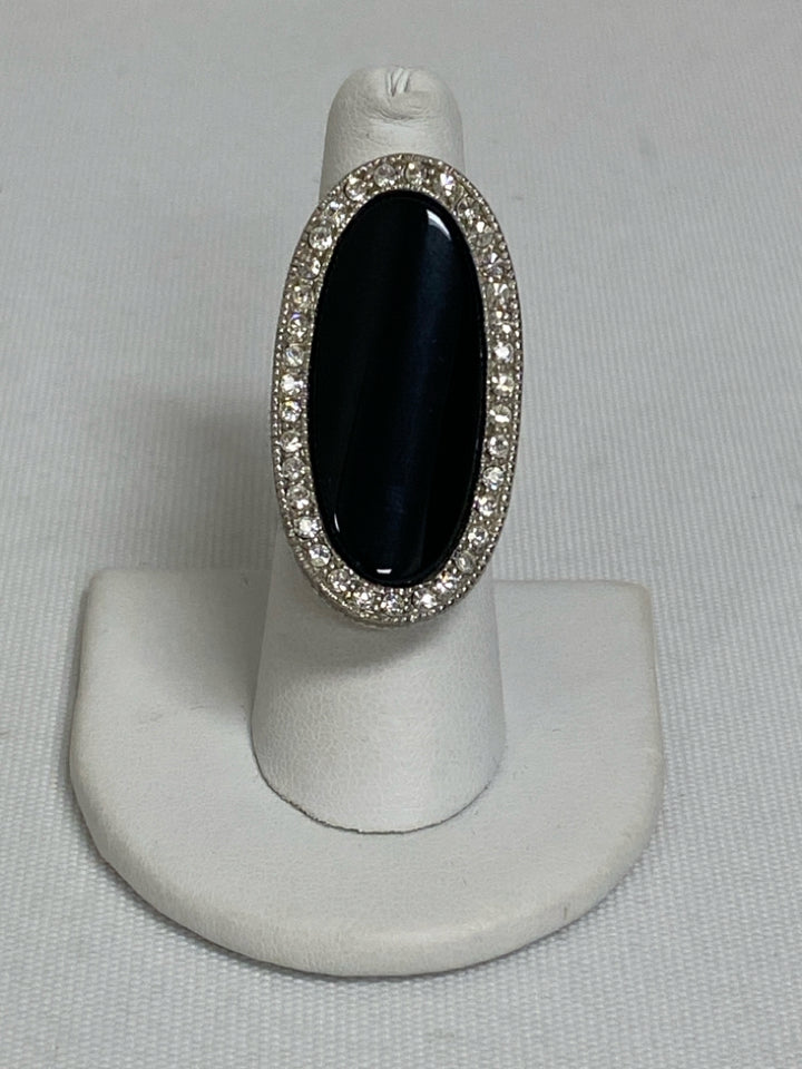 Black Silver Stones Ring