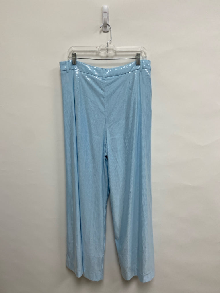 Maeve  SIZE  16 Light Blue Sequins Pleated Plus Size Pants
