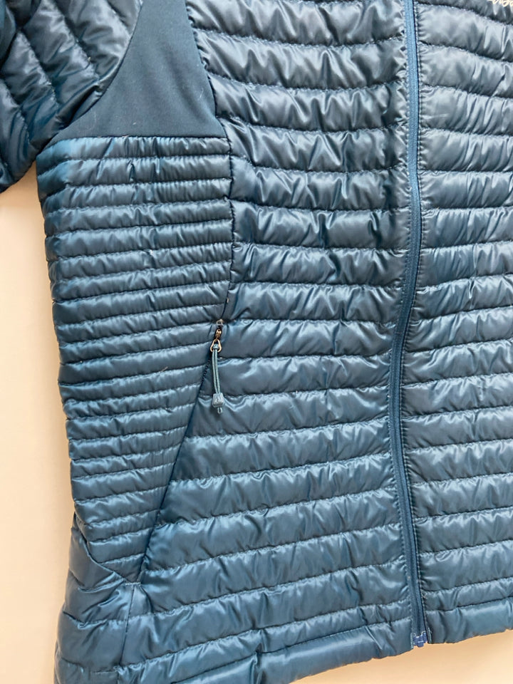 Eddie Bauer Size L Dark Turquiose Puffer Down Ladies Jacket