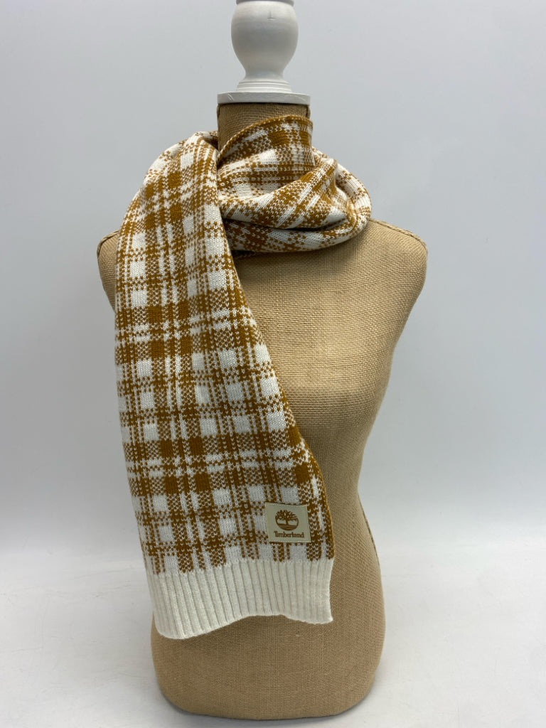 Timberland Brown Cream Plaid Winter Scarf