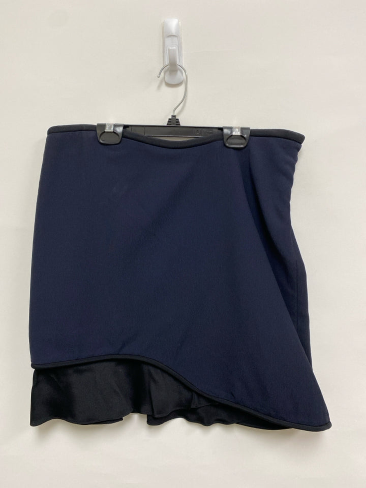 3.1 Phillip Lim Size 10 Dark Navy Black Trimmed Ladies Skirt