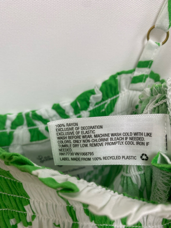 LILLY PULITZER Size L Green White Sleeveless Ladies Jumpsuit