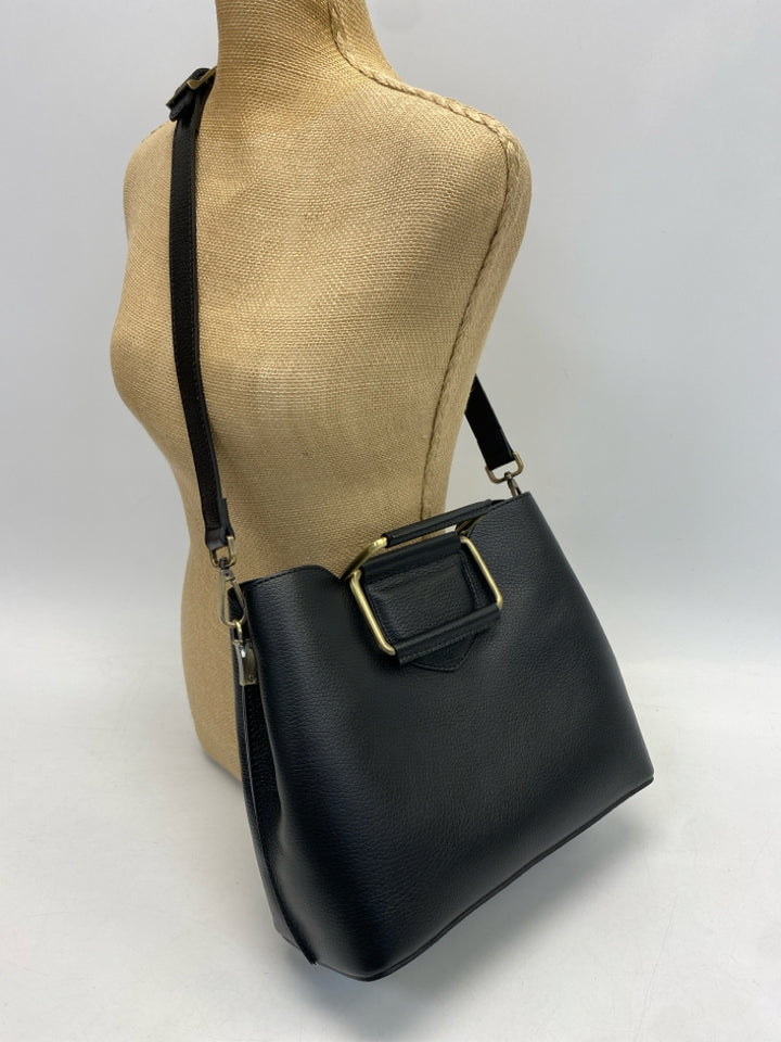 Black Leather Crossbody