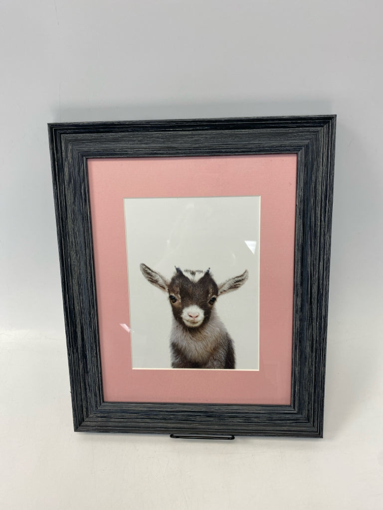 Gray/Pink White Kids Framed Art